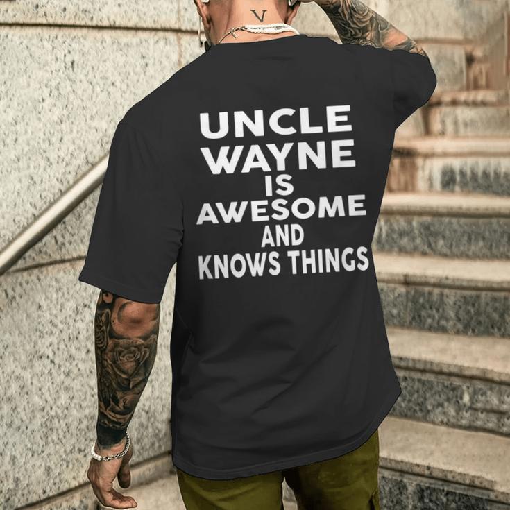 Onkel Wayne Ist Fantastisch Und Weiß Dinge T-Shirt mit Rückendruck Geschenke für Ihn