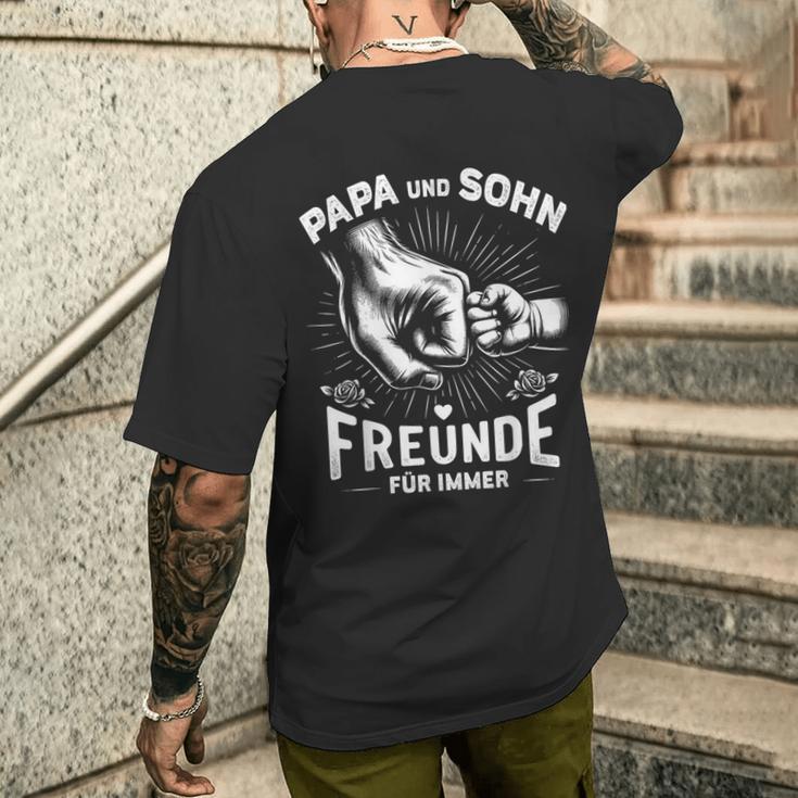 Papa Und Sohn Beste Freundeater T-Shirt mit Rückendruck Geschenke für Ihn