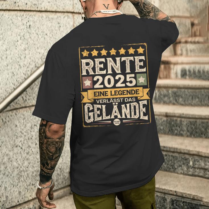 Pensioner Eine Legende Geht In Rente 2025 Ruhestand T-Shirt mit Rückendruck Geschenke für Ihn