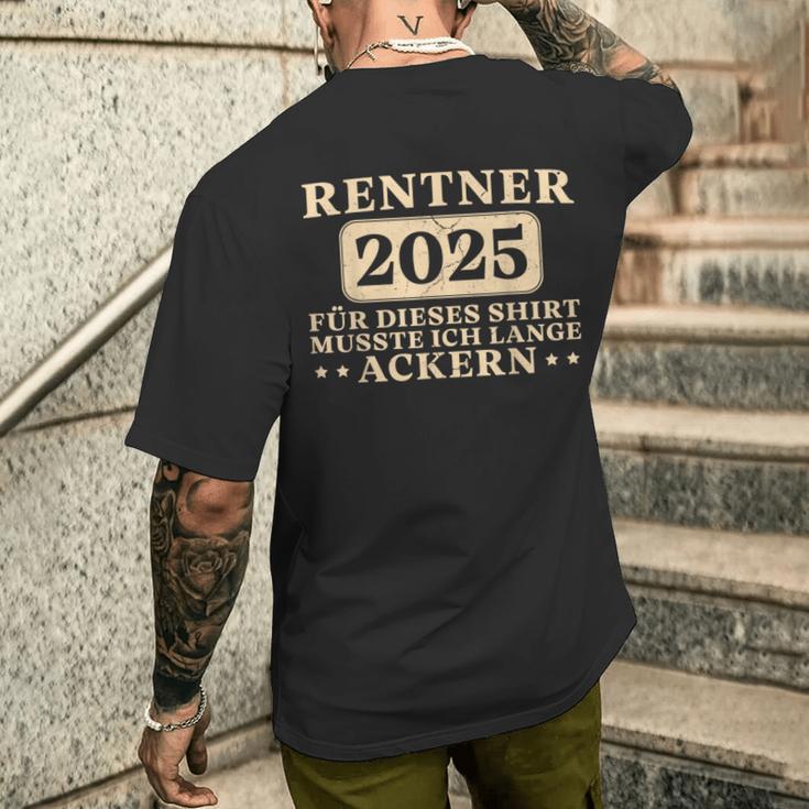 Pensioner Ich Musste Lange Ackern Ruhestand T-Shirt mit Rückendruck Geschenke für Ihn