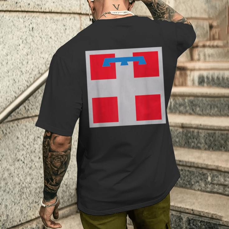 Piemonte Crest Flag Souvenir T-Shirt mit Rückendruck Geschenke für Ihn