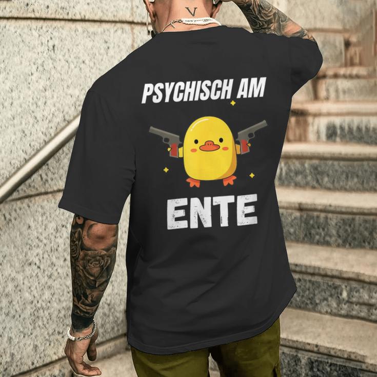 Psychisch Am Ente T-Shirt mit Rückendruck Geschenke für Ihn