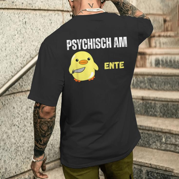 Psychisch Am Ente Lustiges T-Shirt mit Rückendruck Geschenke für Ihn