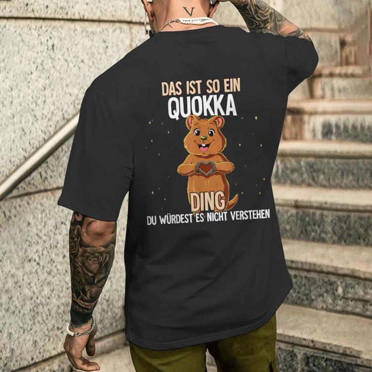 Quokka T-Shirt mit Rückendruck Geschenke für Ihn