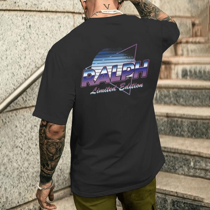 Ralph Name Aestheticaporwave 80S 90S Surname T-Shirt mit Rückendruck Geschenke für Ihn