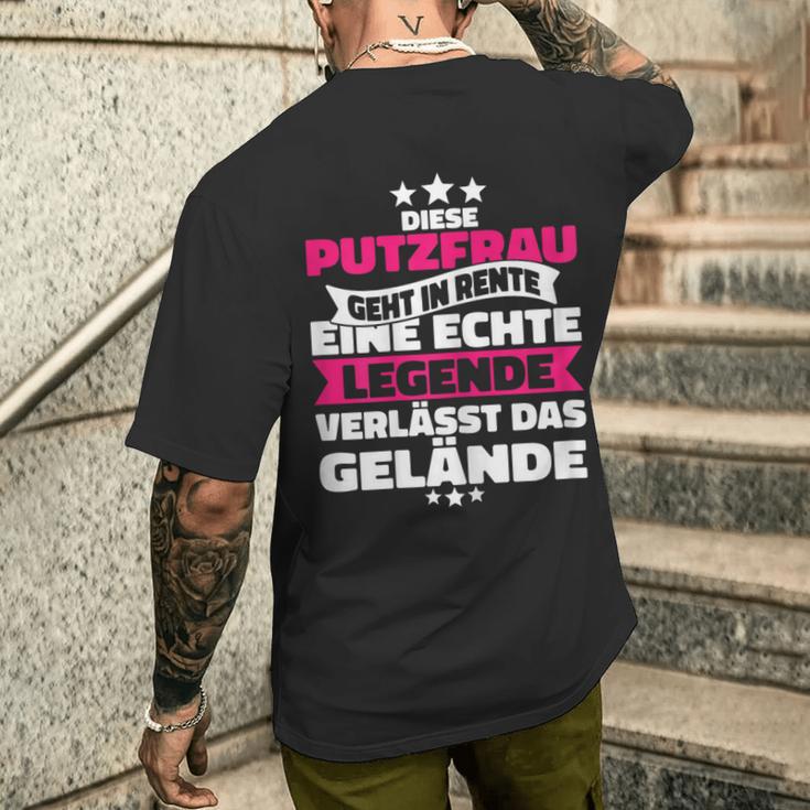 Rentnerin Putzfrau Retirement T-Shirt mit Rückendruck Geschenke für Ihn