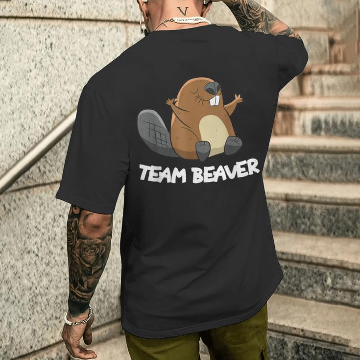 Rodent Team Beaver Team Beaver Cool Flannelette T-Shirt mit Rückendruck Geschenke für Ihn