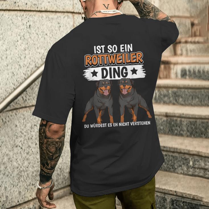 Rottie Sachen Ist So Ein Rottweiler Ding Rottweiler T-Shirt mit Rückendruck Geschenke für Ihn