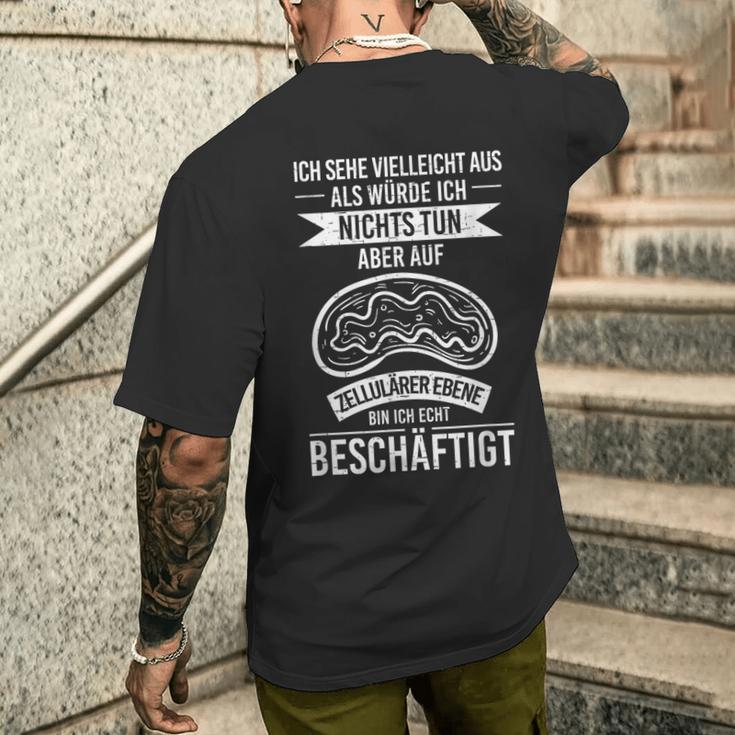 Sehe Aus Nicht Tun Zellulär Busy Biologist T-Shirt mit Rückendruck Geschenke für Ihn