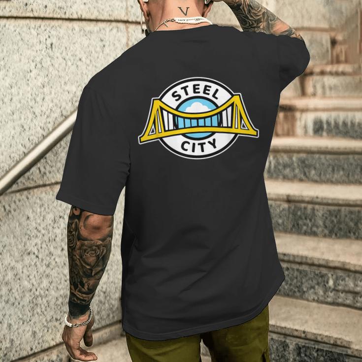 Sl City Pittsburgh Logo Der Stadt Der Brücken T-Shirt mit Rückendruck Geschenke für Ihn