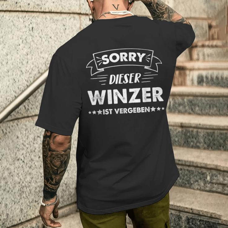 Sorry Dieser Winzer Istgeben T-Shirt mit Rückendruck Geschenke für Ihn