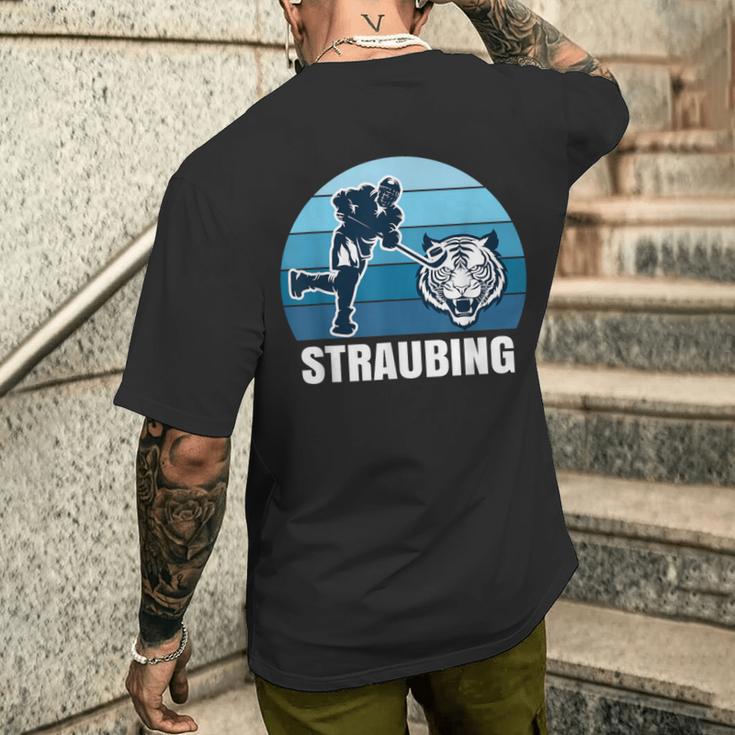 Straubing Eishockey Fan – Tiger T-Shirt mit Rückendruck Geschenke für Ihn