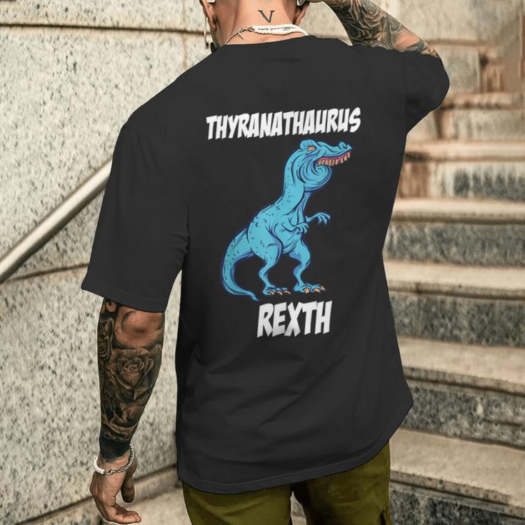 T-Rex Überbiss Meme T-Rex Party T-Shirt mit Rückendruck Geschenke für Ihn