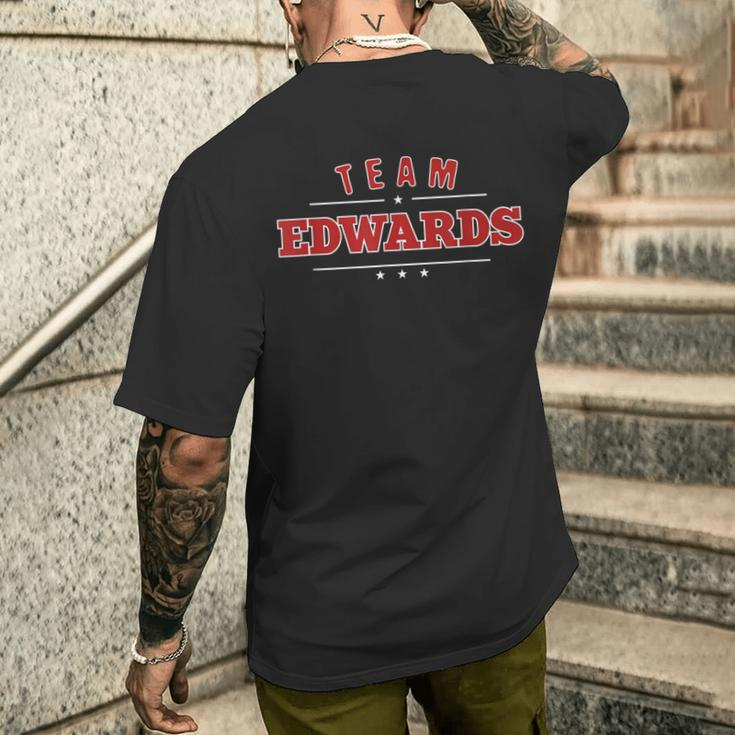 Team Edwards Personalised Surname Family Sports S T-Shirt mit Rückendruck Geschenke für Ihn