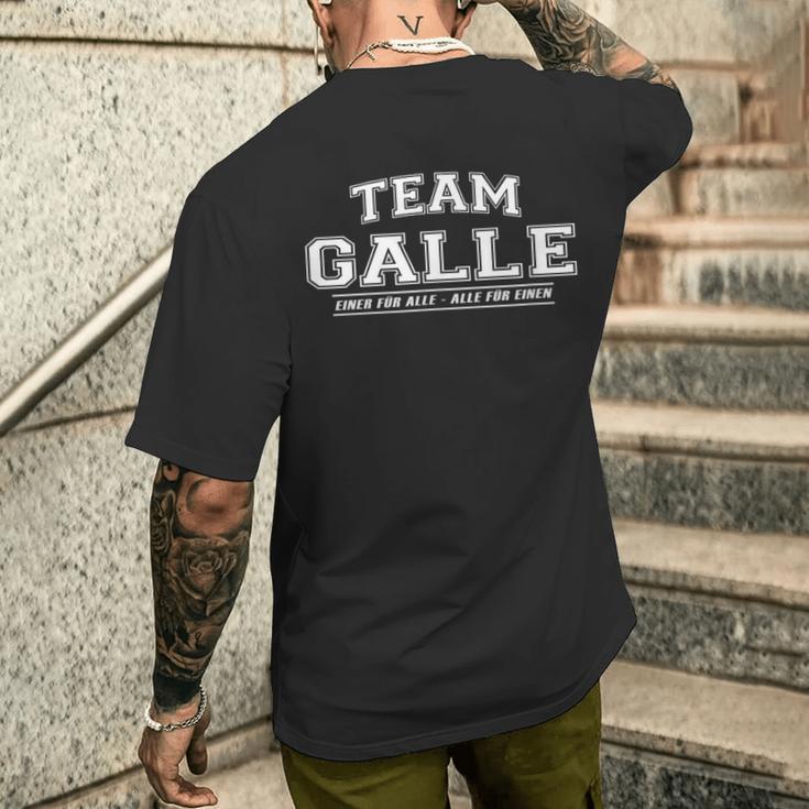 Team Galle Stolze Familie Nachname Geschenk T-Shirt mit Rückendruck Geschenke für Ihn