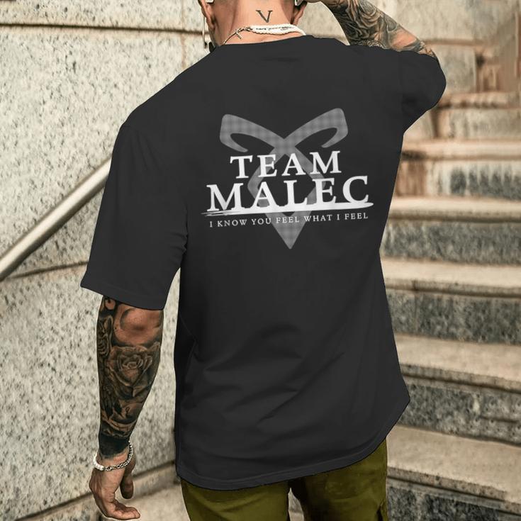 Team Malec Ich Weiß Du Fühlst Was Ich Fühlen T-Shirt mit Rückendruck Geschenke für Ihn