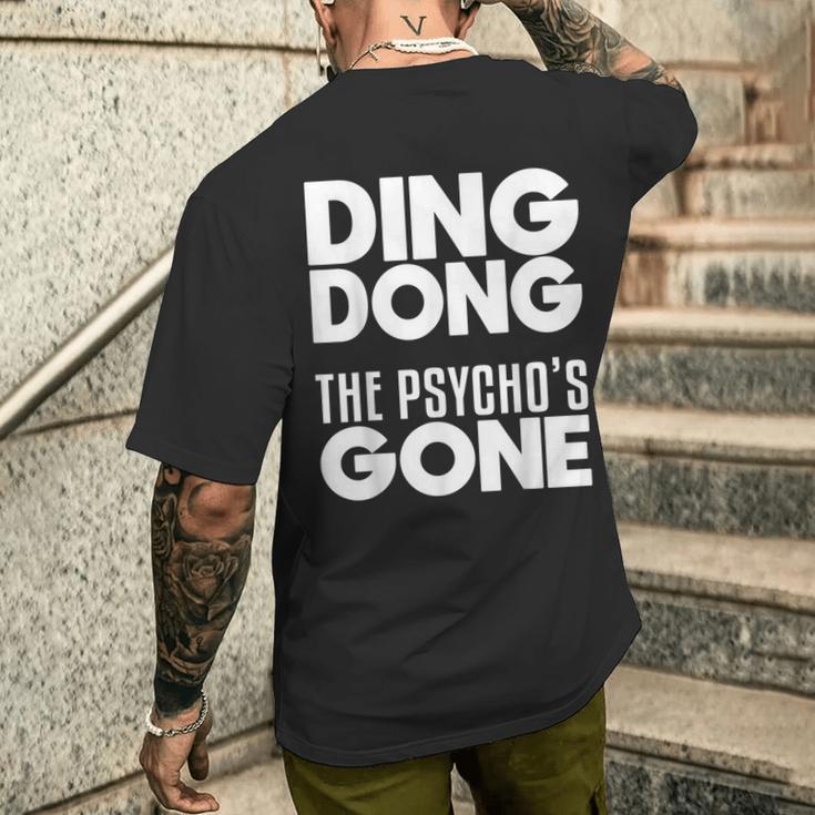 Trumperlor Ding Dong Der Psycho Ist Lustig Geworden Anti-Trump-Bye T-Shirt mit Rückendruck Geschenke für Ihn