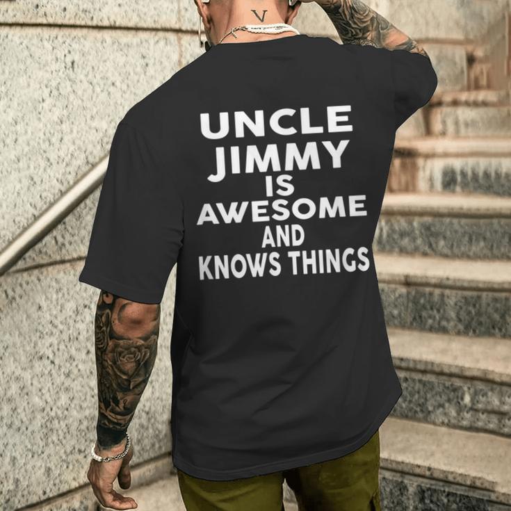 Uncle Jimmy Ist Tolle Und Weiß Dinge S T-Shirt mit Rückendruck Geschenke für Ihn