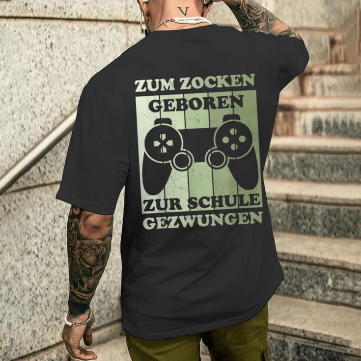 Zum Zocken Geboren Kinder Gamer Gamer Gamer Idea T-Shirt mit Rückendruck Geschenke für Ihn