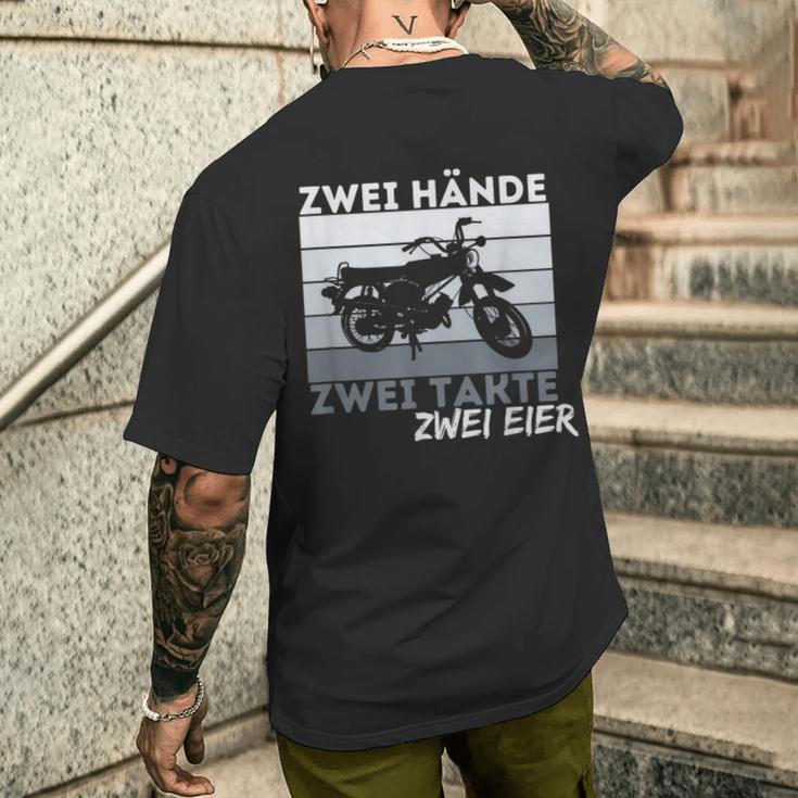 Zwei Hands Zwei Takte Simson Ddr Moped Two Strokeintage T-Shirt mit Rückendruck Geschenke für Ihn