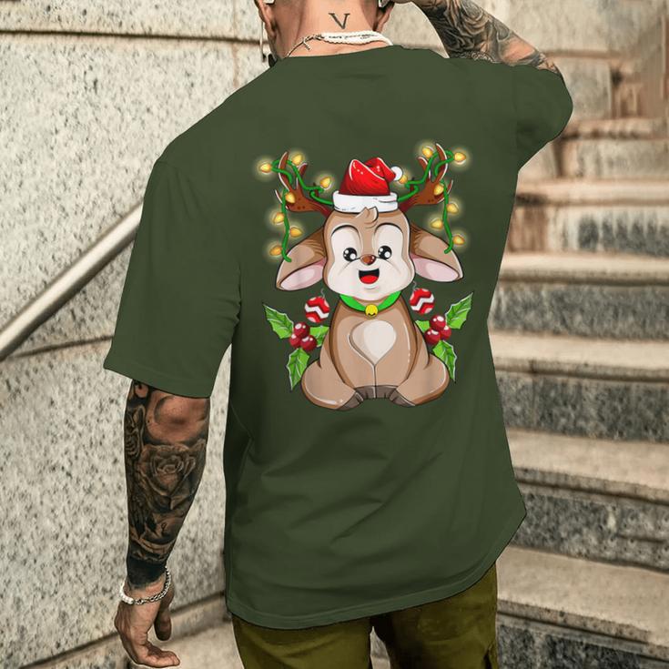 Christmas Cute Reindeer Christmas T-Shirt mit Rückendruck Geschenke für Ihn