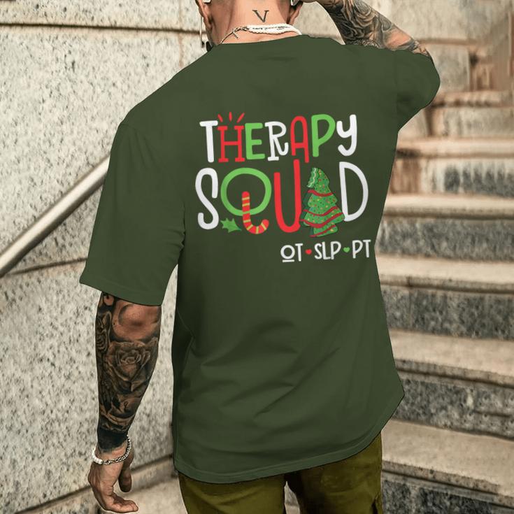 Christmas Therapy Squad Team Slp Ot Pt Men's T-shirt Back Print | Mazezy