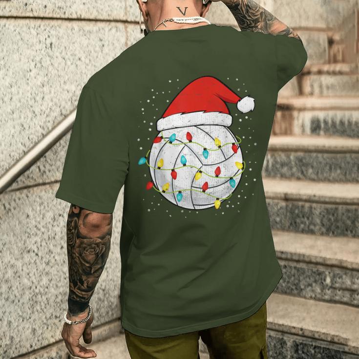 Christmasolleyball Christmas Hat T-Shirt mit Rückendruck Geschenke für Ihn