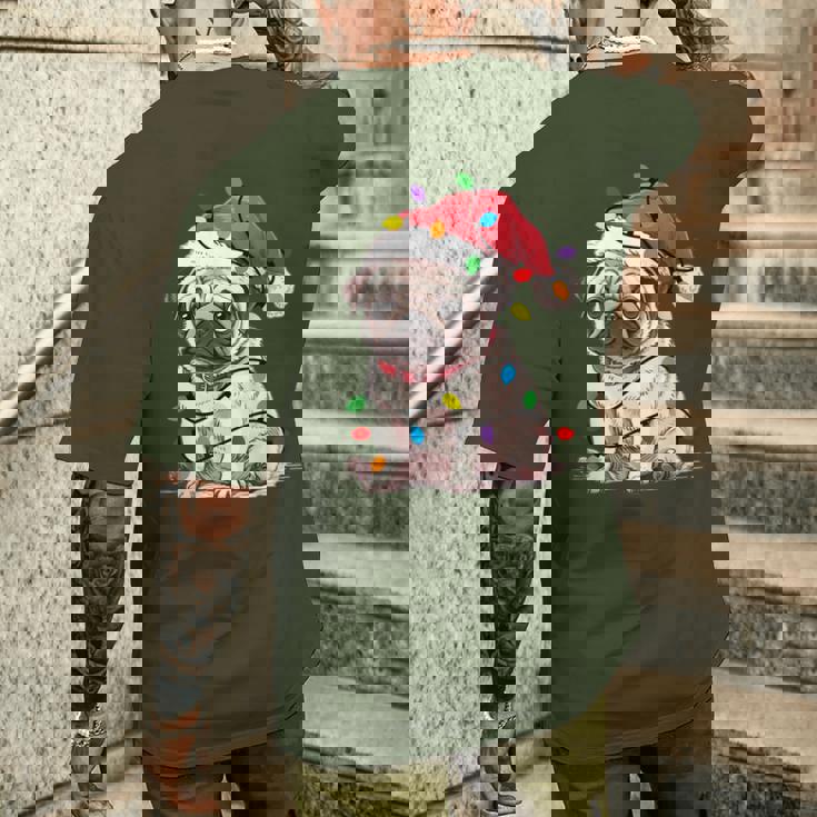 Cute Pug Santa Hat Christmas Tree Lights Xmas Pugmas Dog Pj Men's