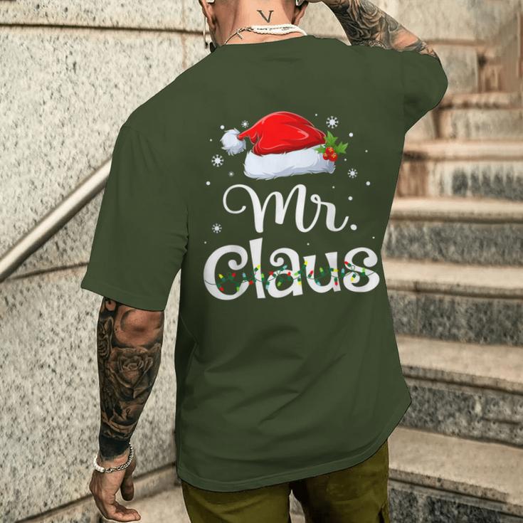 Mr And Mrs Claus Pyjama Santa T-Shirt mit Rückendruck Geschenke für Ihn