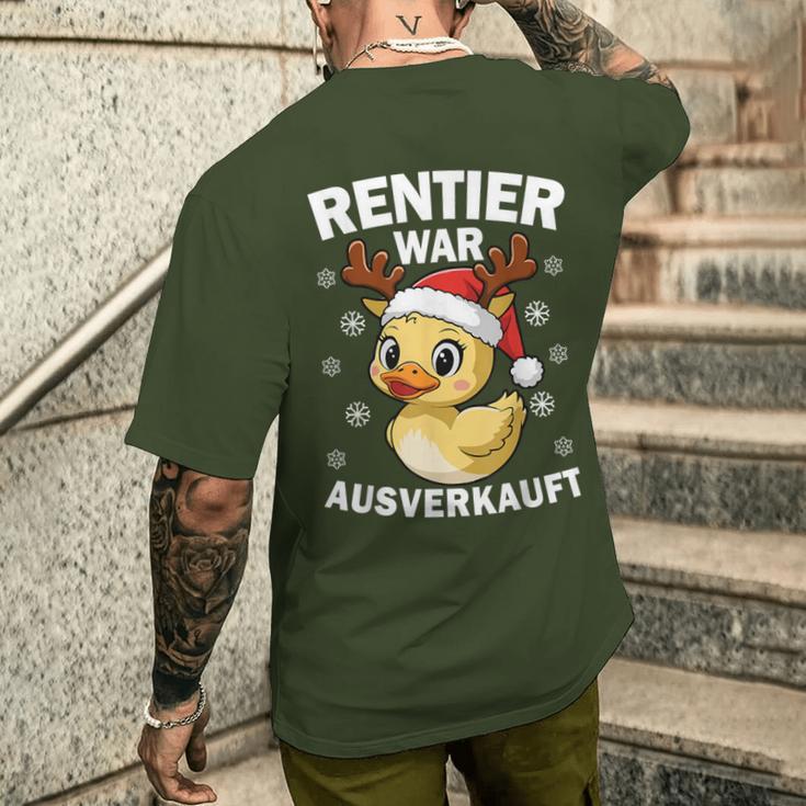 Reindeer Was Out Sold Christmas Elk Slogan T-Shirt mit Rückendruck Geschenke für Ihn