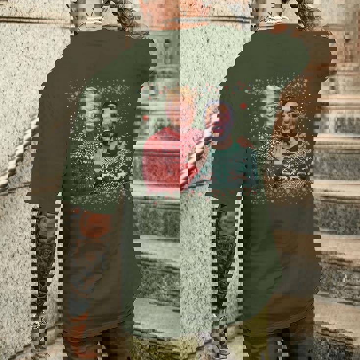 Trump Vance Brothers Ugly Christmas Xmas Sweater Trump Men's T-shirt Back Print Gifts for Him