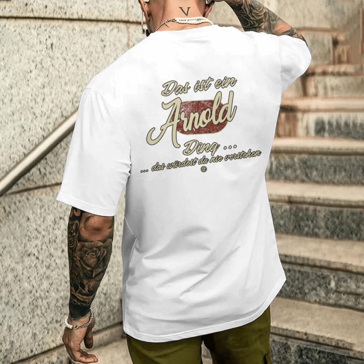 Das Ist Ein Arnold Ding Family Arnold T-Shirt mit Rückendruck Geschenke für Ihn