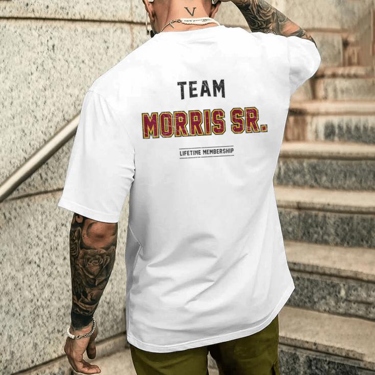 Distressed Team Morris Sr Proud Family Nachname Nachname T-Shirt mit Rückendruck Geschenke für Ihn