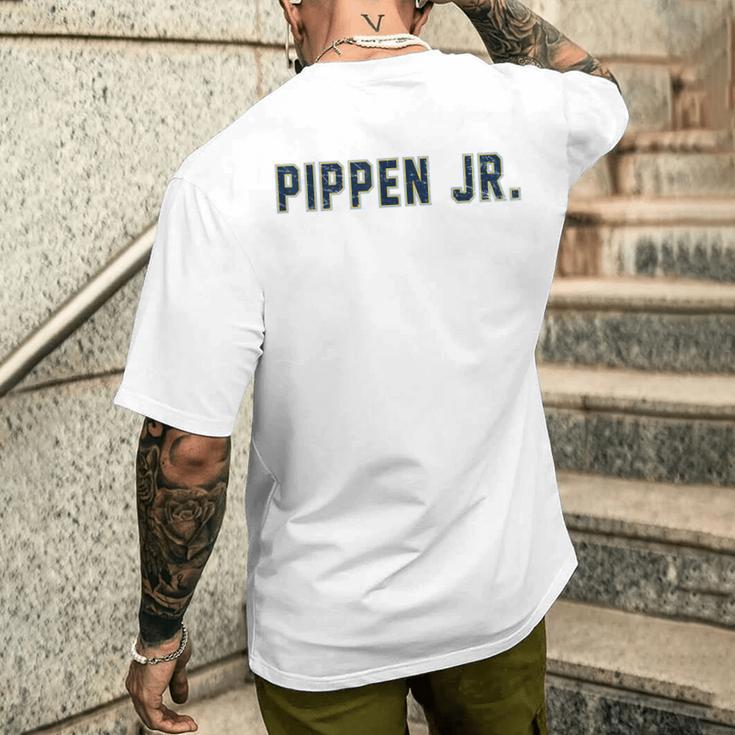 Distressed Team Pippen Jr Last Name Proud Family Gray T-Shirt mit Rückendruck Geschenke für Ihn