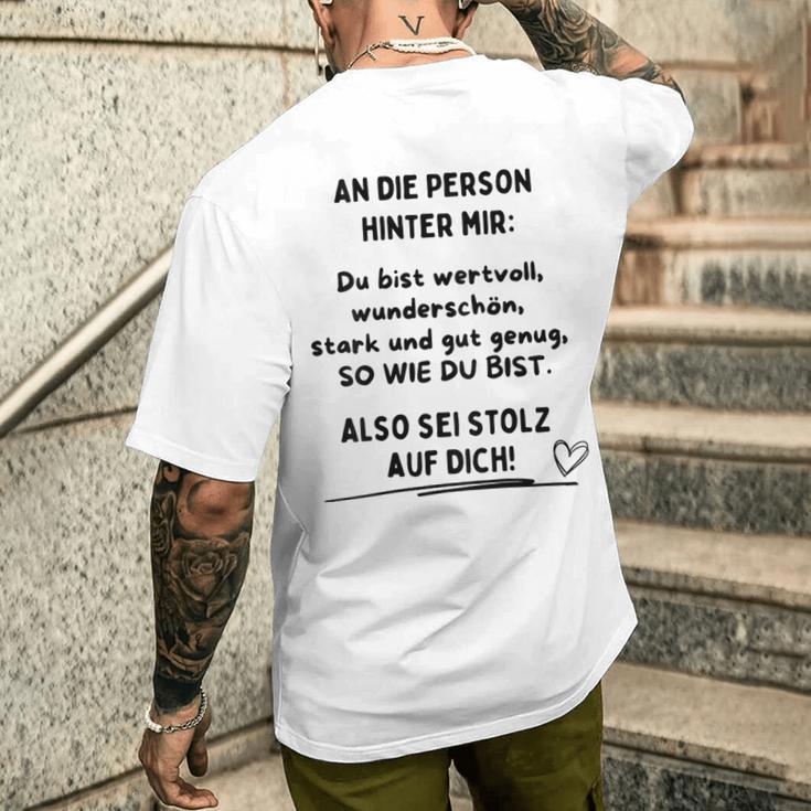 Du Bist Gut Genug Gray T-Shirt mit Rückendruck Geschenke für Ihn