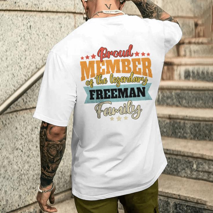 Freeman Nachname Freeman T-Shirt mit Rückendruck Geschenke für Ihn