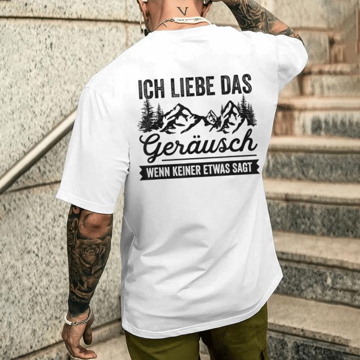 Hiking Ich Liebe Das Noise Wenn Keiner Etwas Sagt T-Shirt mit Rückendruck Geschenke für Ihn