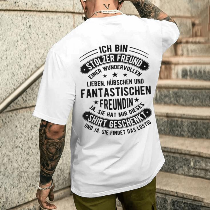 Ich Bin Stolzer Freundgeben Ich Habe Eine Freundin S T-Shirt mit Rückendruck Geschenke für Ihn