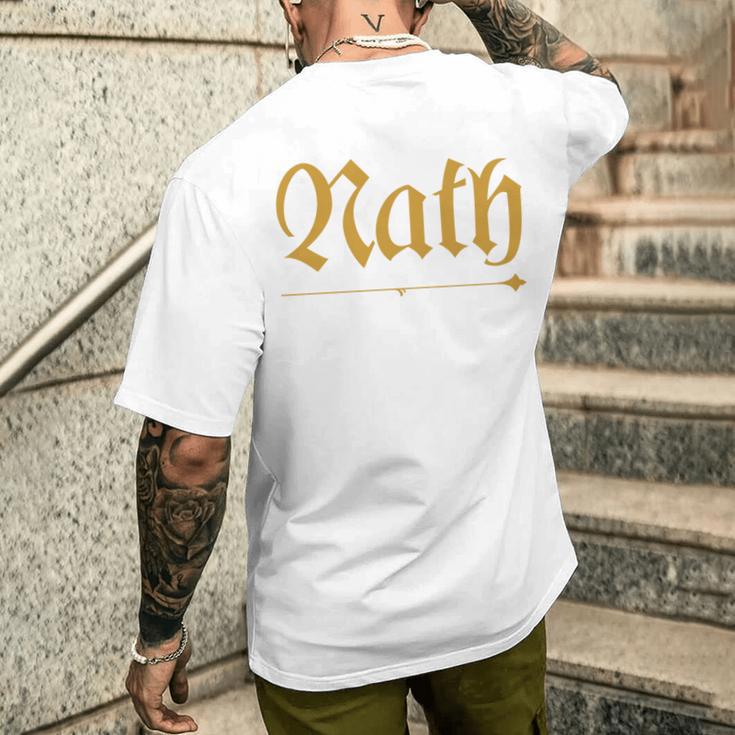 India Surname Nath Family Hindi Indian Surname T-Shirt mit Rückendruck Geschenke für Ihn