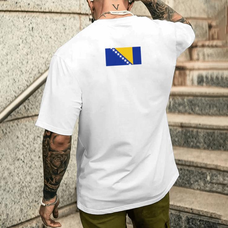 Kadric Bosnia Flag Surname Crest Emblem Crest T-Shirt mit Rückendruck Geschenke für Ihn