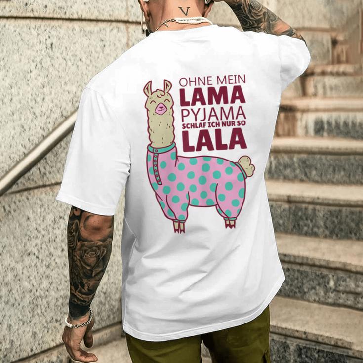 Lama Lama Pyjamas Alpaca Sleep T-Shirt mit Rückendruck Geschenke für Ihn