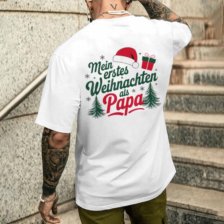 Mein Erstes Weihnachten Als Papa T-Shirt mit Rückendruck Geschenke für Ihn