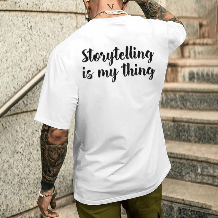 Storytelling Ist Mein Ding Story Telling Folk-Legenden T-Shirt mit Rückendruck Geschenke für Ihn