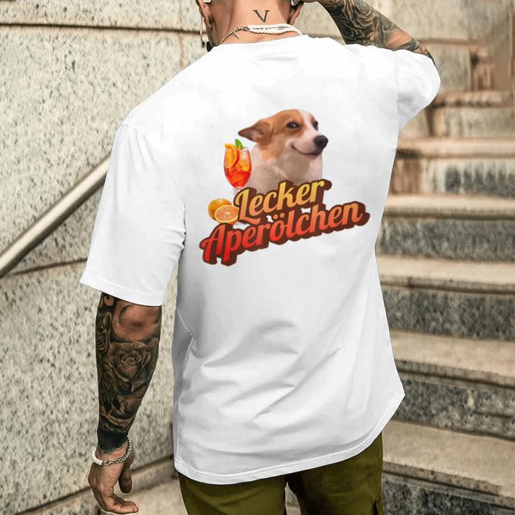 Tasty Aperölchen Holy Corgi Spritz-Tour Dog Spritzy T-Shirt mit Rückendruck Geschenke für Ihn