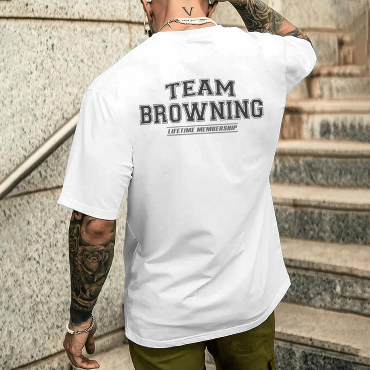 Team Browning Stolzer Familiennachname Nachname Geschenk T-Shirt mit Rückendruck Geschenke für Ihn