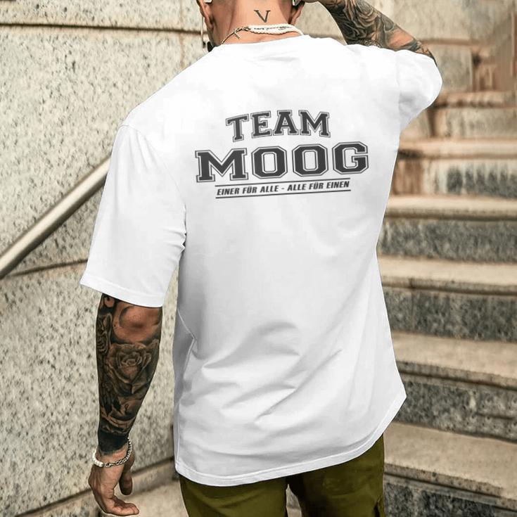 Team Moog Proud Family Last Name T-Shirt mit Rückendruck Geschenke für Ihn