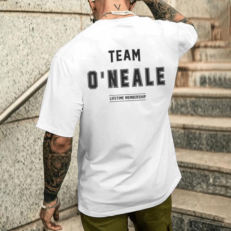 Team O'neale Proud Family Last Name Family T-Shirt mit Rückendruck Geschenke für Ihn