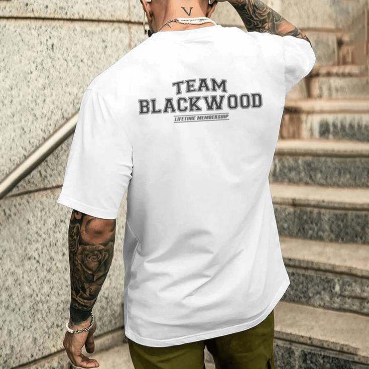 Team Wood Stolzer Familienname Nachname Geschenk T-Shirt mit Rückendruck Geschenke für Ihn