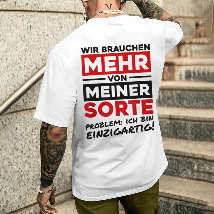 Wir Brauchen Mehron Meiner Sorte Unique Gray T-Shirt mit Rückendruck Geschenke für Ihn