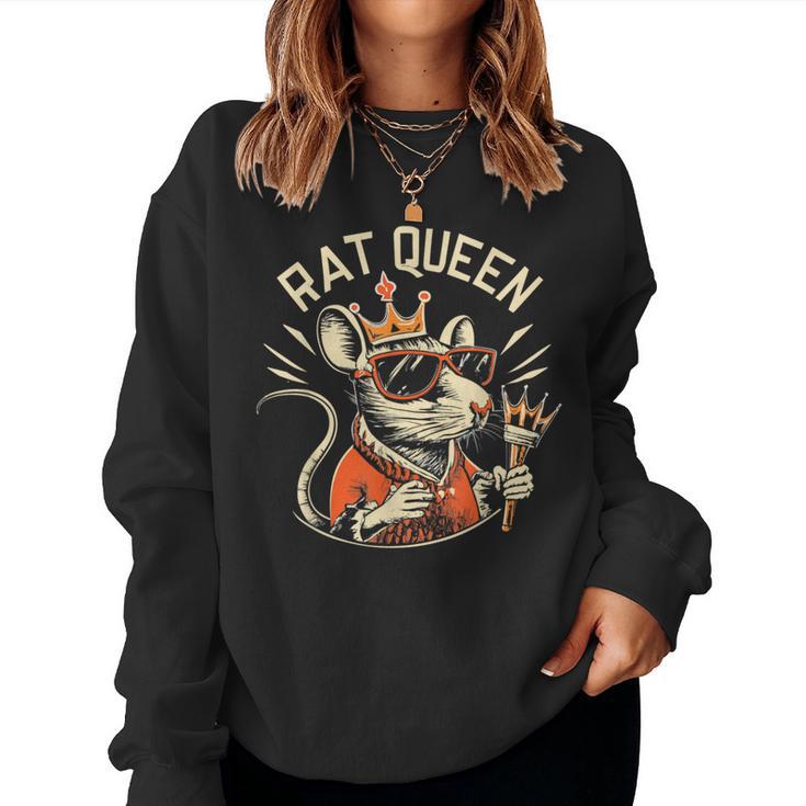 Rat Lover About Rats Queen Wearing Crown Women Sweatshirt